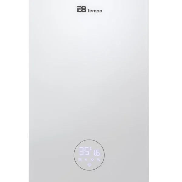 Газовый настенный котел E8 tempo GHD24W белая стеклянная панель